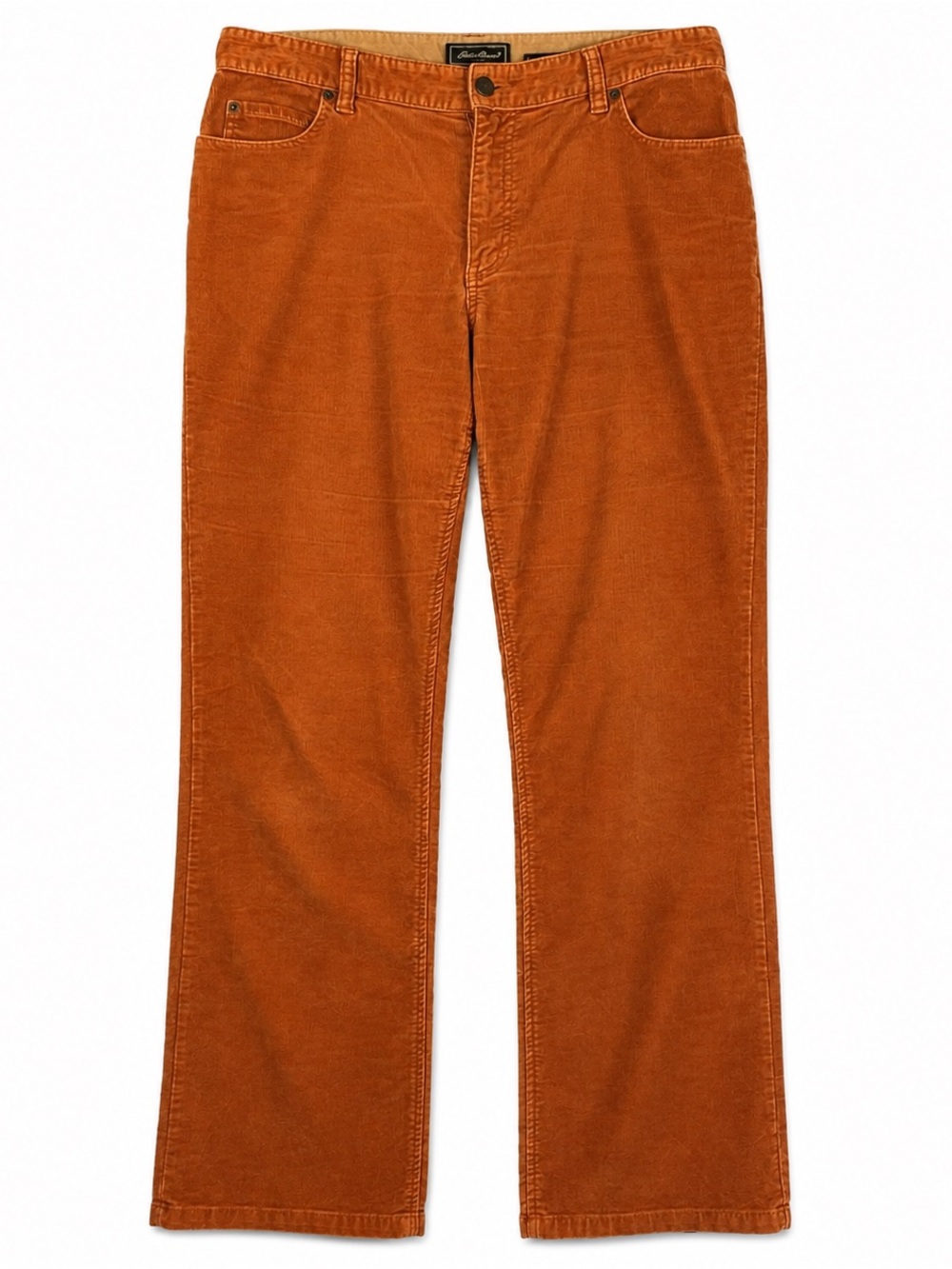 Eddie Bauer Orange Corduroy Bootcut Pants 12 Y2K Fall 70s Style